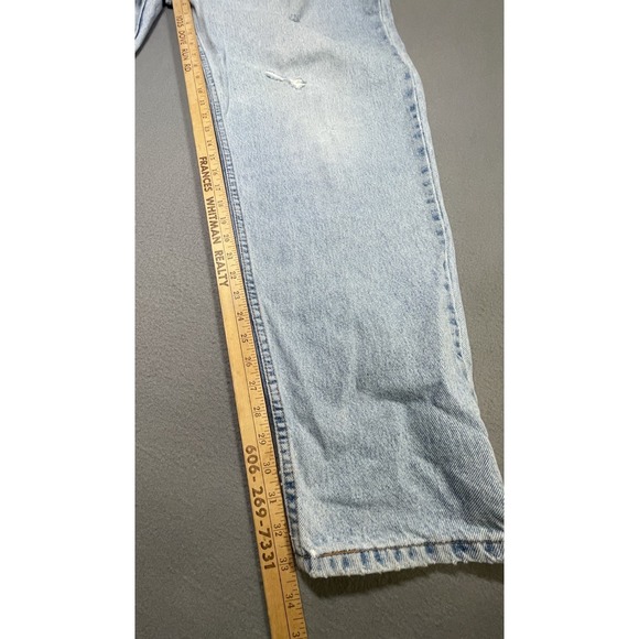 Vintage Levis Jeans Mens 38x34 (36x34) Blue 545 Loose Straight Orange Tab 90s - Picture 5 of 10